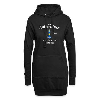 Alter Leuchtturm Eckernförde, Ankerplatz - Hoodie-Kleid - Schwarz - Vorne