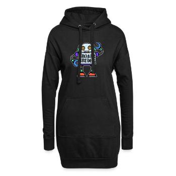 Bruderherz Statement Geschwister Großer Bruder - Hoodie-Kleid - Schwarz - Vorne