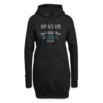 Asphaltbauer Ausbildung Beruf Geschenk - Hoodie-Kleid - Schwarz - Vorne