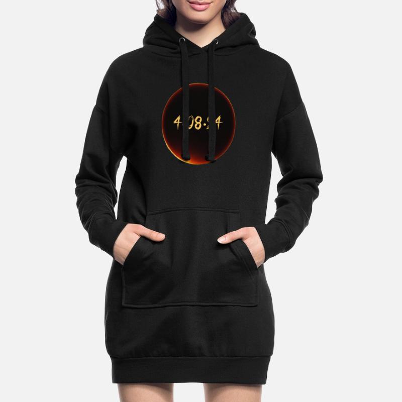 Solar Eclipse 2024 Hoodie Dress