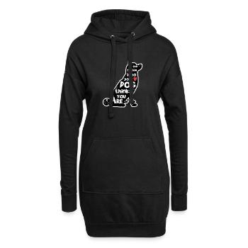 Déclaration d’animal en peluche Animaux de compagnie Chien Animal de compagnie Cœur - Sweat-shirt à capuche long Femme - noir - Devant