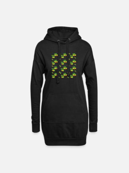 Mangue délicieuse - Patron - Sweat-shirt à capuche long Femme - noir