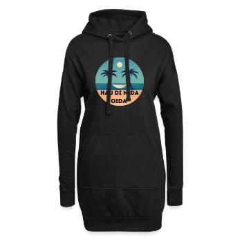 Hau di nida Oida. - Hoodie-Kleid - Schwarz - Vorne