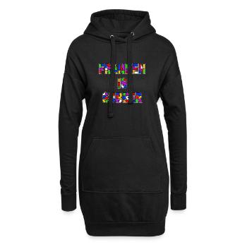 Franken is Subber - Franken ist Super - Dialekt - Hoodie-Kleid - Schwarz - Vorne