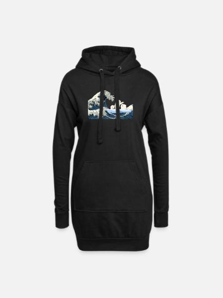 Help Eisbären T-Shirt - Hoodie-Kleid - Schwarz