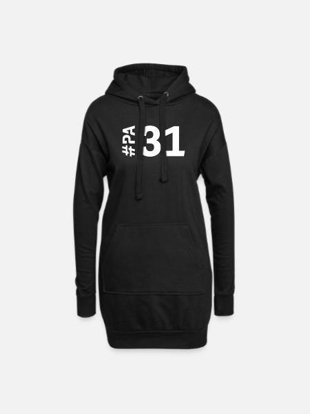 PA31 - Sweat-shirt à capuche long Femme - noir