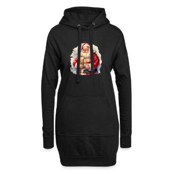Aquarell mit Geschenken - Hoodie-Kleid - Schwarz - Vorne
