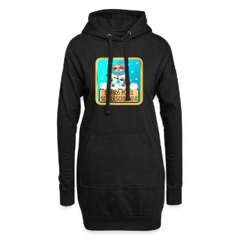 DANKESCHÖN GESCHENKE - SCHNEE SCHIPPEN FAULTIERE - Hoodie-Kleid - Schwarz - Vorne