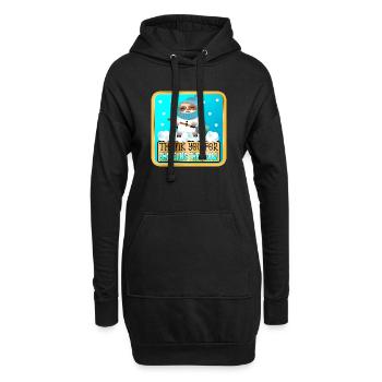 PELLETER LA NEIGE - MERCI PARESSEUX - Sweat-shirt à capuche long Femme - noir - Devant
