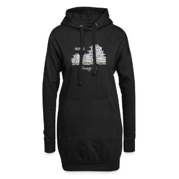 Burg Himeji-jo, Japan, Präfektur Hyogo, Zeichnung - Hoodie-Kleid - Schwarz - Vorne