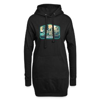 Écusson Paysage Brière : Nature Authentique - Sweat-shirt à capuche long Femme - noir - Devant