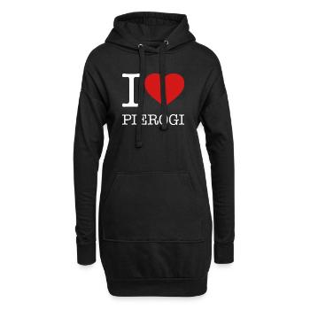 J’ADORE PIEROGI - Sweat-shirt à capuche long Femme - noir - Devant