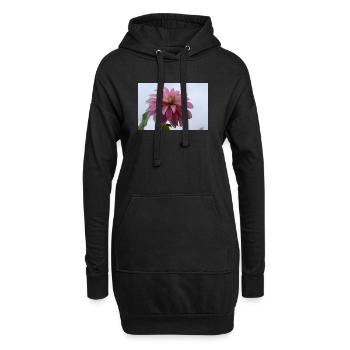 Dahlie pink rosa Blüte ,Blume - Hoodie-Kleid - Schwarz - Vorne
