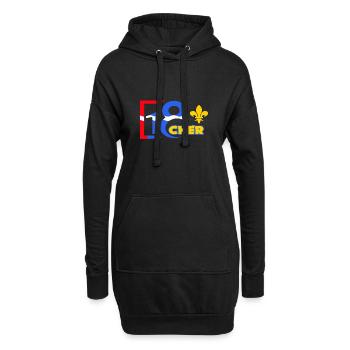 Teuer - Hoodie-Kleid - Schwarz - Vorne
