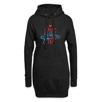 Aimez le corps dans lequel vous êtes - Sweat-shirt à capuche long Femme - noir - Devant