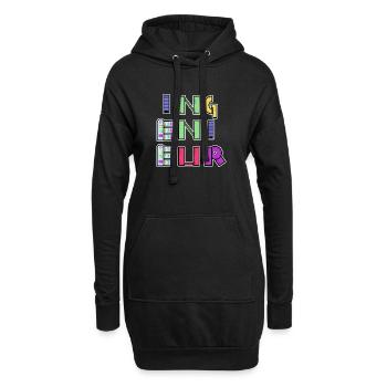 Karriere Ingenieur Job Erfolg Geld Verdienen Beruf - Hoodie-Kleid - Schwarz - Vorne