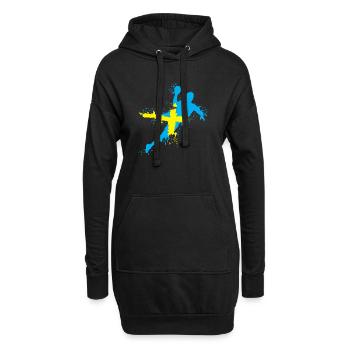 Équipe de handball Suède Lancer Explosion EC Logo icône - Sweat-shirt à capuche long Femme - noir - Devant