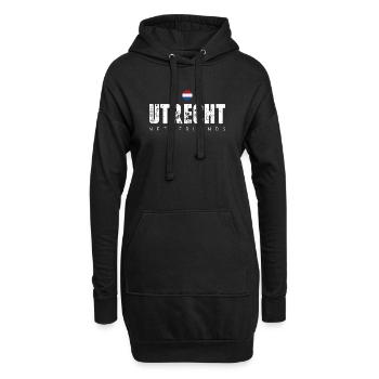 Utrecht Lettres de la ville en détresse - Sweat-shirt à capuche long Femme - noir - Devant