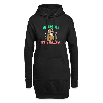 Détendez-vous Drôle Déclaration Je ne m’en soucie pas Attitude - Sweat-shirt à capuche long Femme - noir - Devant