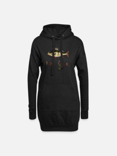 Perch Angler - Hoodie Dress - black