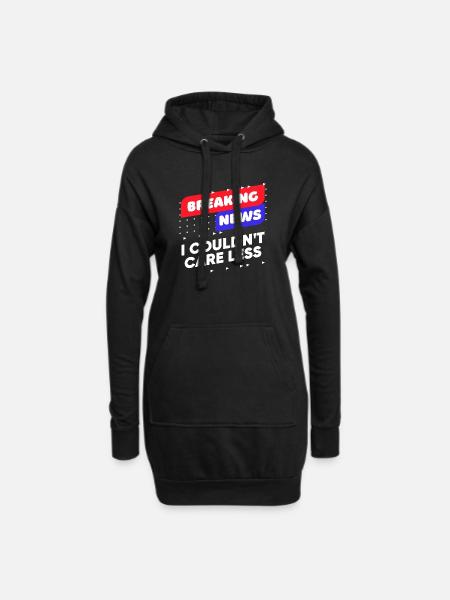 Joka tapauksessa, siisti sanoa, en välitä asenteesta, rentoudu - Hoodie-kjole - sort