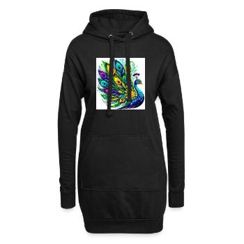 Paon - Sweat-shirt à capuche long Femme - noir - Devant