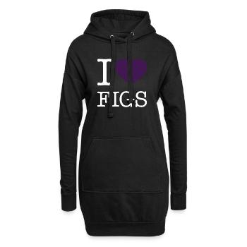 I LOVE FIGS - Hoodie-Kleid - Schwarz - Vorne
