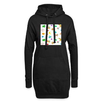 Modèle1 - Sweat-shirt à capuche long Femme - noir - Devant