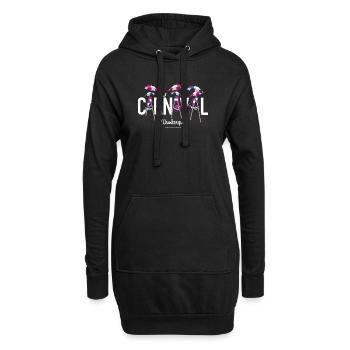visuel carna 2024 - Sweat-shirt à capuche long Femme - noir - Devant