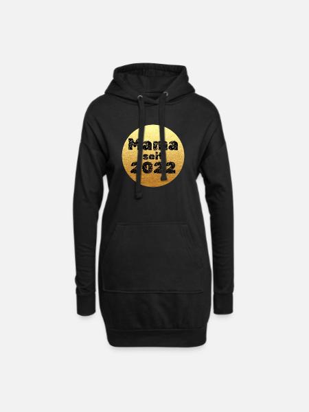 Mama seit 2022 - Hoodie-Kleid - Schwarz