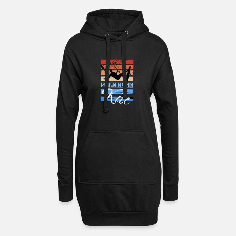 Schwerelosig Kite - Hoodie-Kleid - Schwarz