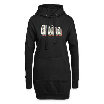 Vintage rétro Albina T-Shirt cadeau T-Shirt - Sweat-shirt à capuche long Femme - noir - Devant