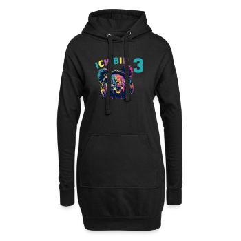 Koala Koalabär 3 Geburtstag Kopfhörer Musik - Hoodie-Kleid - Schwarz - Vorne