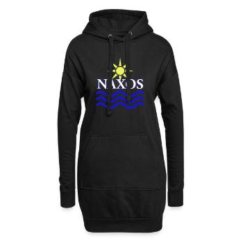 Conception du logo Naxos Sun and Waves - Sweat-shirt à capuche long Femme - noir - Devant