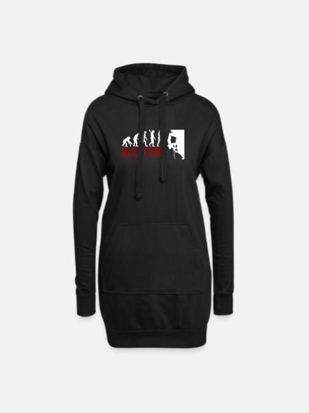 Ecolution Klettern - Hoodie-Kleid - Schwarz