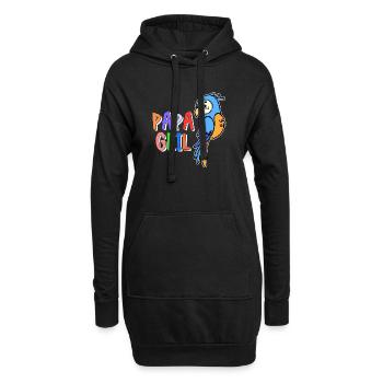 Papagei Spruch Vogel Tier Vogelliebhaber Urwald - Hoodie-Kleid - Schwarz - Vorne