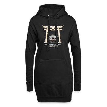 Hiroshima Japan, Gokoku- jinja Torii, Zeichnung - Hoodie-Kleid - Schwarz - Vorne