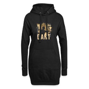 Dart - Hoodie-Kleid - Schwarz - Vorne