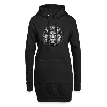 Lion - Sweat-shirt à capuche long Femme - noir - Devant