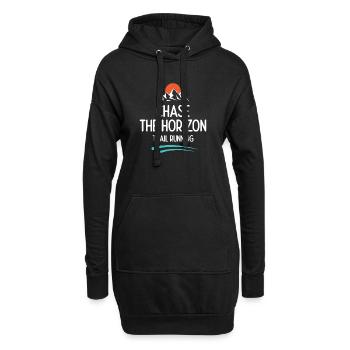Trail Running - Chase The Horizon - Hoodie Dress - black - Front