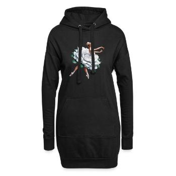 Balletttänzerin mit Tutu - Hoodie-Kleid - Schwarz - Vorne