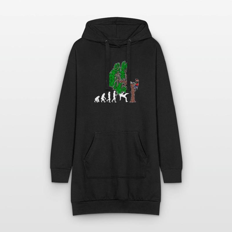 Tree Evolution Woodwork Lumberjack Tree Cutter Hoodie Dress