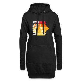 Tanzen - Hoodie-Kleid - Schwarz - Vorne