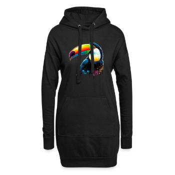 Tukan - Hoodie-Kleid - Schwarz - Vorne