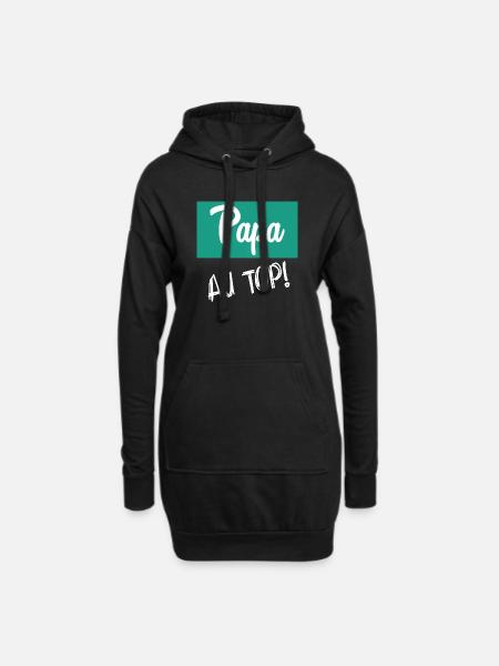 VATERTAG. FROHER VATERTAG. PAPA. ALLES GUTE ZUM GEBURTSTAG. - Hoodie-Kleid - Schwarz