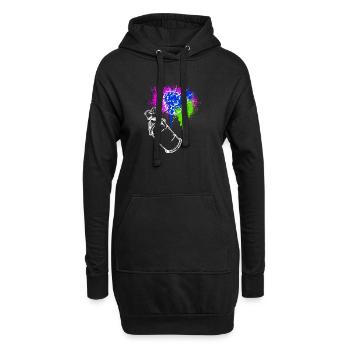Graffiti Spraydose Kunst Strassenkunst Sprayer - Hoodie-Kleid - Schwarz - Vorne