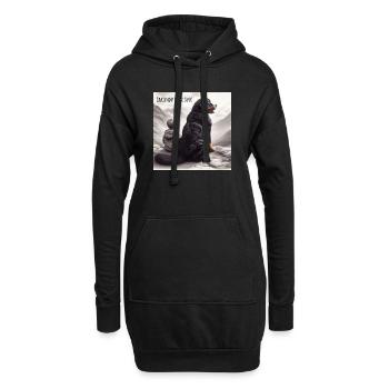 Bouvier bernois - Sweat-shirt à capuche long Femme - noir - Devant