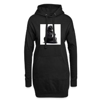 Bouvier bernois - Sweat-shirt à capuche long Femme - noir - Devant