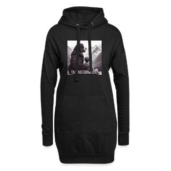Bouvier bernois - Sweat-shirt à capuche long Femme - noir - Devant