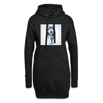 Husky - Hoodie Dress - black - Front